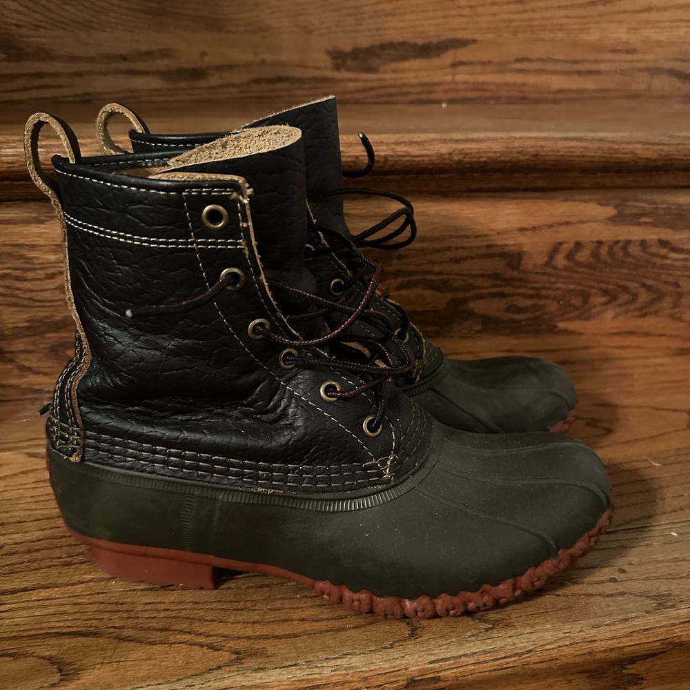 L.L. Bean Black and Brown Lace Up Boots